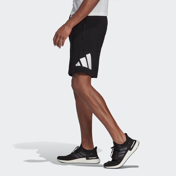adidas M Fi Short Logo Printing Sports Lacing Loose Shorts Black GM6468