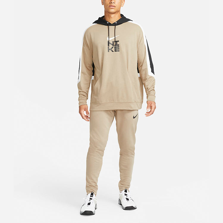 Men's Nike Logo Printing Colorblock Pullover Khaki DD1904-247
