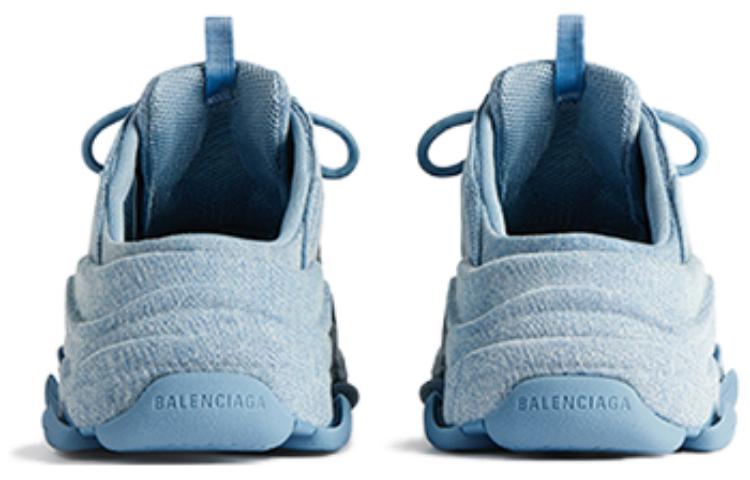 (WMNS) Balenciaga Triple S Mules 'Blue' 755686W2DEN4000