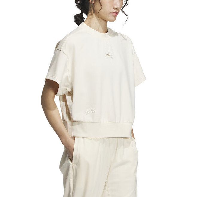 (WMNS) adidas 5 Miles Lounge T-shirt Asia Sizing 'Beige' IM8868