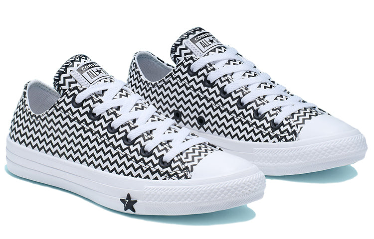 (WMNS) Converse Chuck Taylor All Star Mission-V Low Top Black White Wave Pattern 'Black White' 565367C