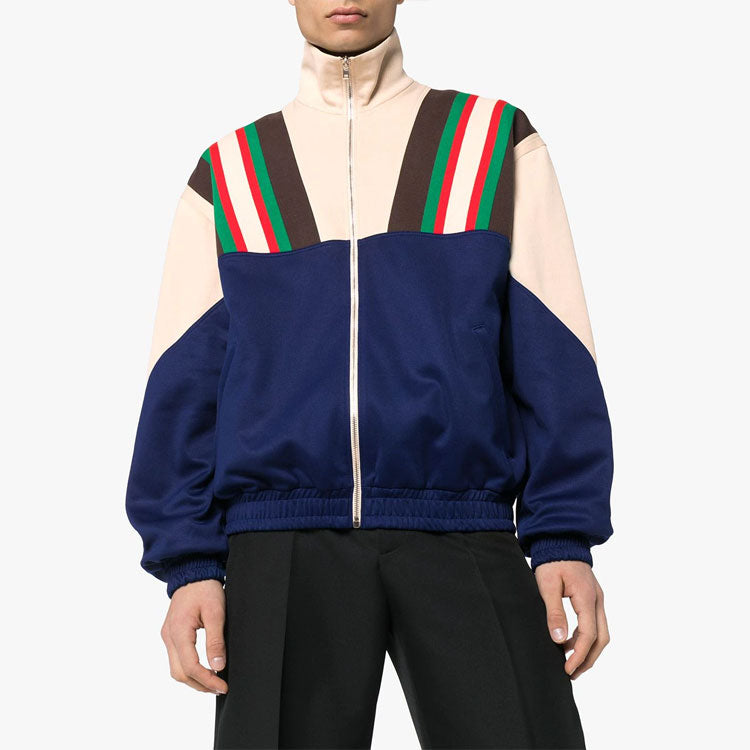Gucci Multicolor Polyester Sweatshirt 'Navy Beige' 615164-XJCFQ-4115