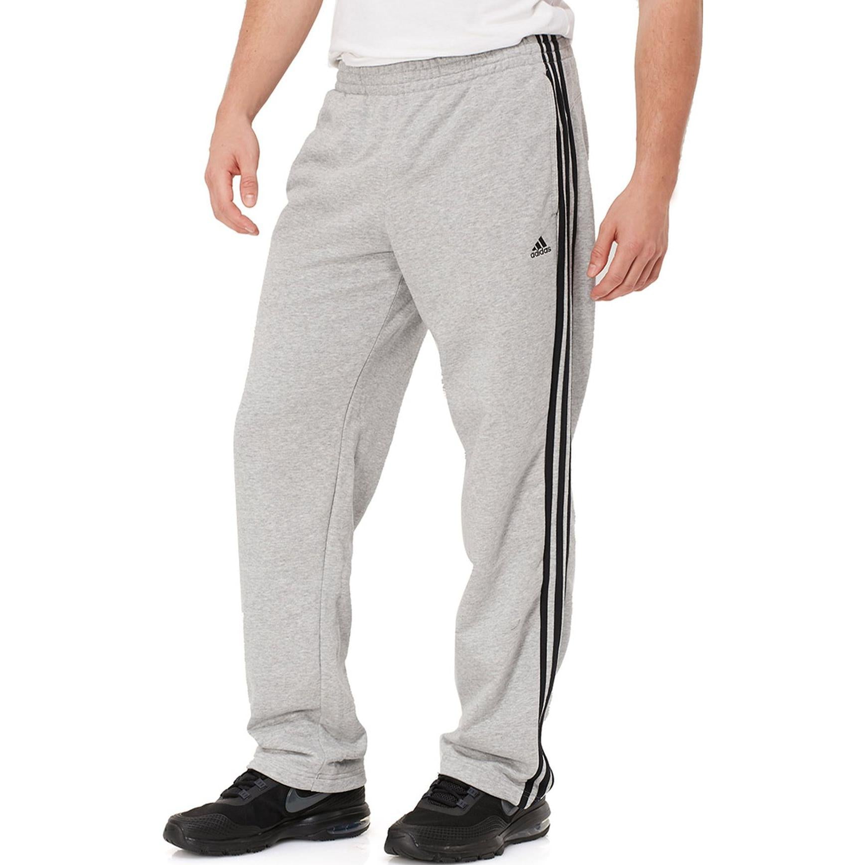 Men's adidas Logo Micro Mark Stripe Straight Sports Pants/Trousers/Joggers Gray X12934