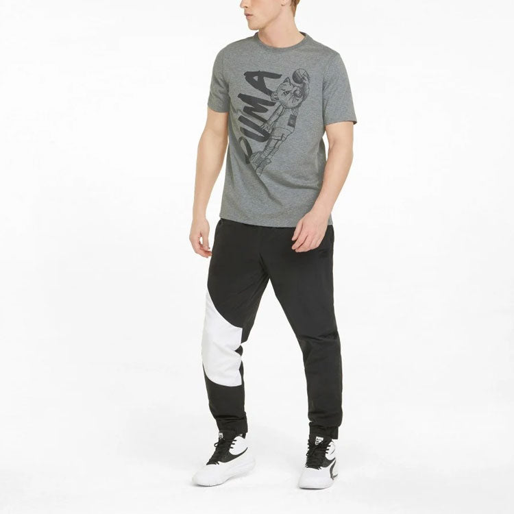PUMA Dylan Short Sleeve Basketball T-Shirt 'Grey' 532730-08