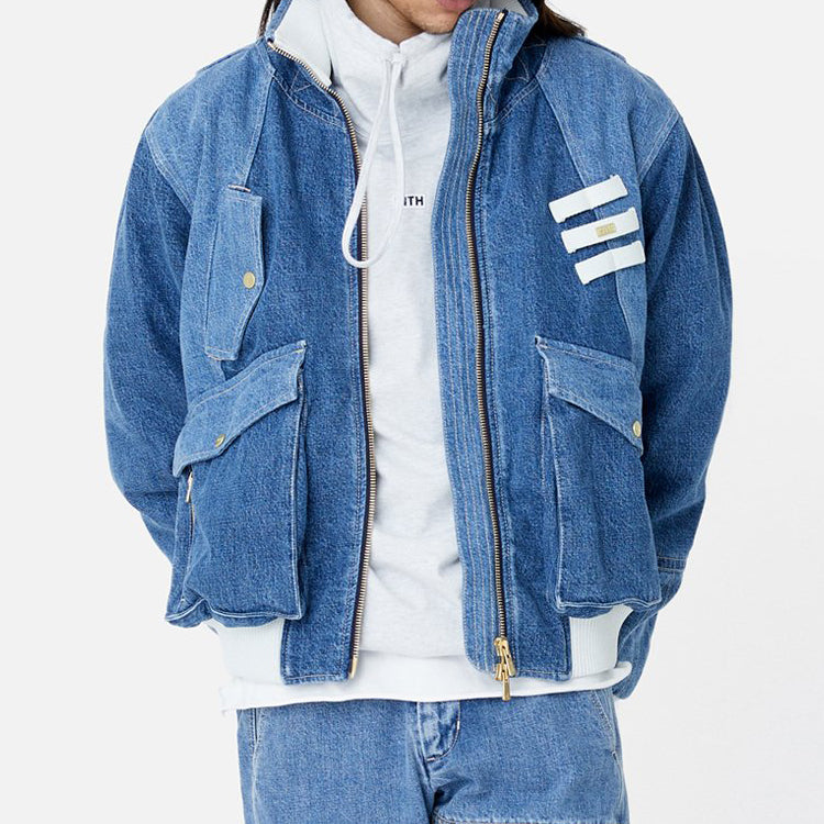 KITH Denim Military Bomber 'Blue Multi' KH1206-109
