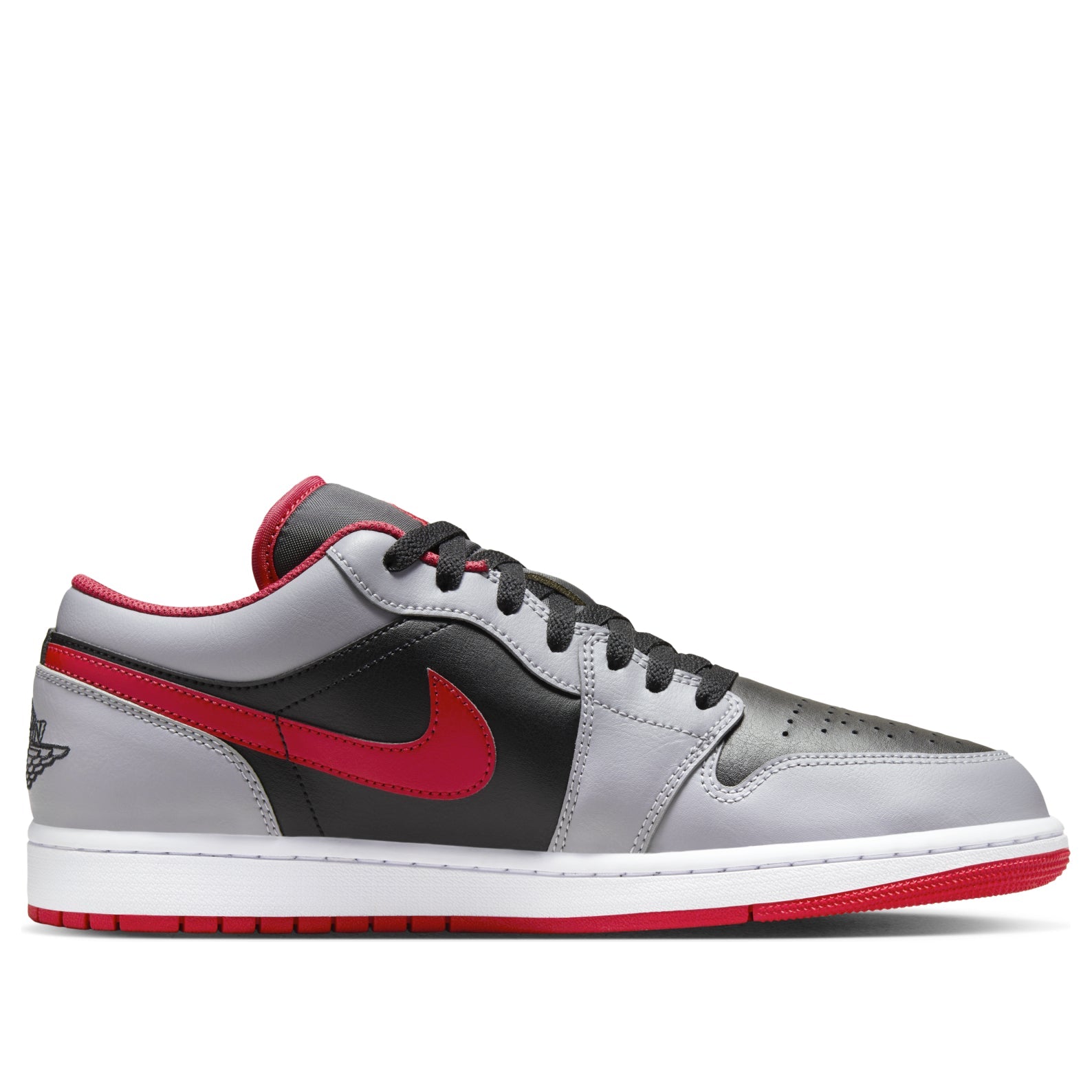 Air Jordan 1 Low 'Black Light Smoke Grey Gym Red' 553558-060