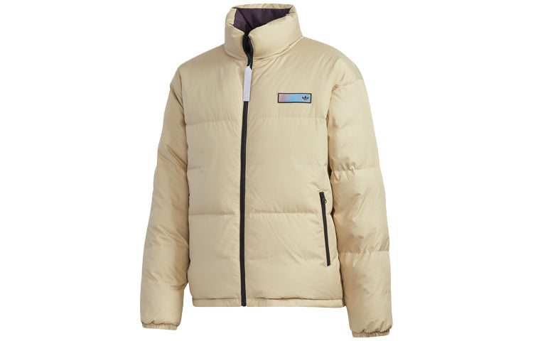 adidas originals Premium Jkt 1 Stay Warm Woven Reversible Cargo Stand Collar Sports Down Jacket Purple GT7291