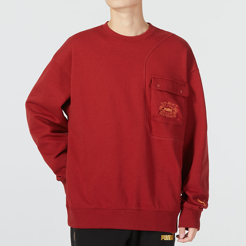 PUMA Das CC Graphic Crew Sweater 'Red' 539908-22