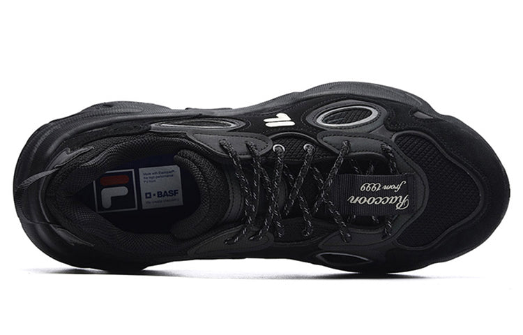 (WMNS) FILA FUSION Raccoon Sneakers 'Black' T12M217314FBK