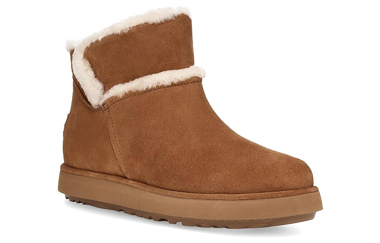(WMNS) UGG Classic Mini Spill Seam Blvd Snow Boots Brown 1108145-BUN