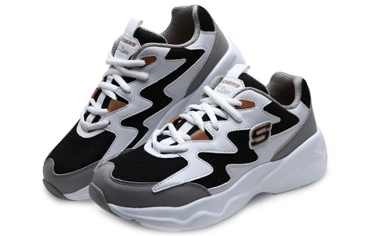 (WMNS) Skechers D'lites Airy 'Black White Grey' 88888105-BKGD