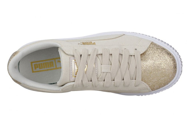 (WMNS) PUMA Basket Platform 'Cream y' 366494-01