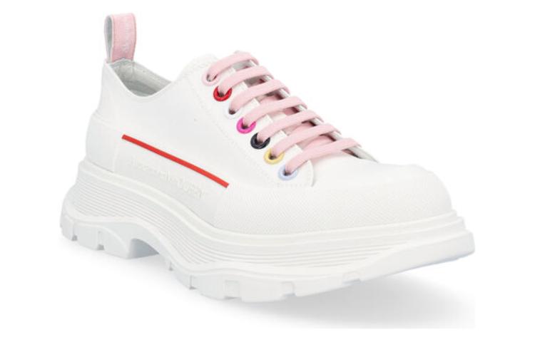 (WMNS) Alexander McQueen Tread Slick Low Lace Up 'White Multicolor' 611705W4MVV9650