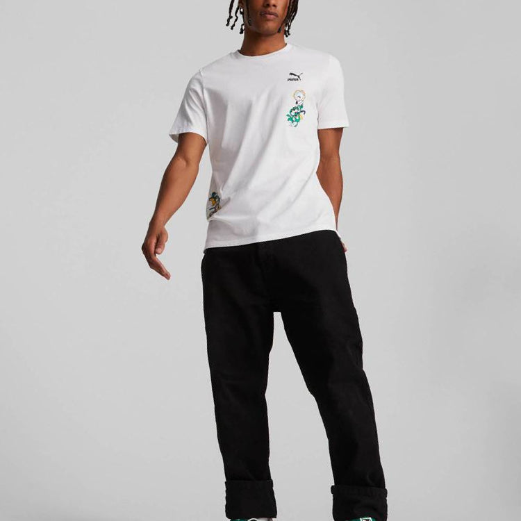 PUMA Classic Super Graphic T-Shirt 'White' 621993-02