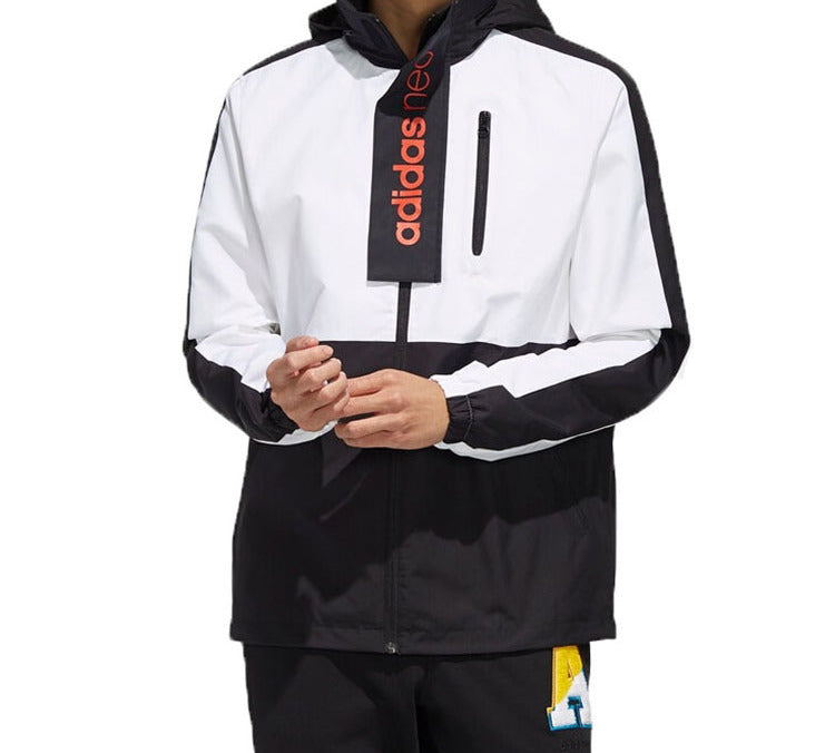 adidas neo M CS WB 2 Splicing Zipper Sports Jacket White FK9944