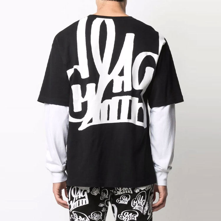 Off-White x Katsu Crossover SS21 Alphabet Printing Long Sleeves Ordinary Version Black OMAB022S21JER0061001