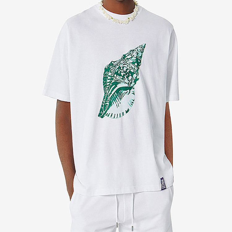 Men's KENZO Series Pattern Short Sleeve White FA5-5TS517-4V6-01