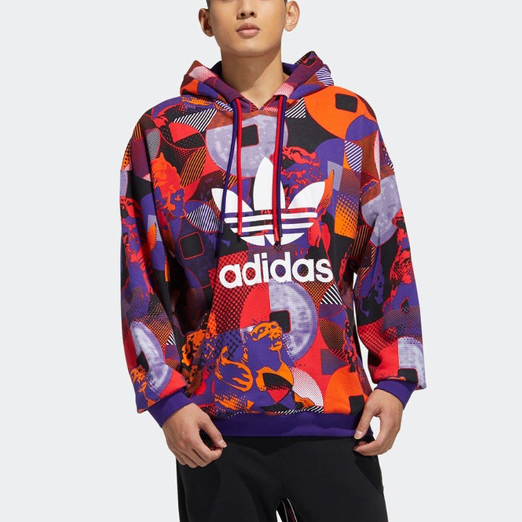 Men's adidas originals Series Cny Casual Sports Hooded Pullover Purple GN5448