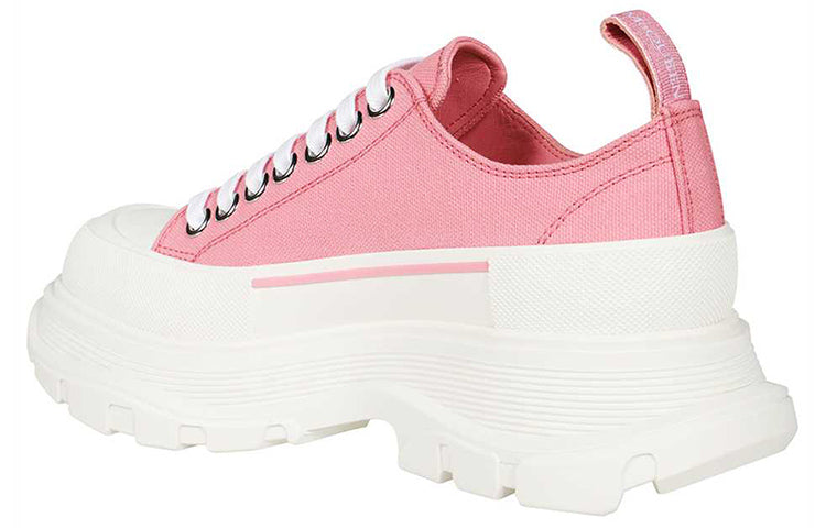 (WMNS) Alexander McQueen Tread Slick Low Lace Up 'Pink White' 611705W4MV25490