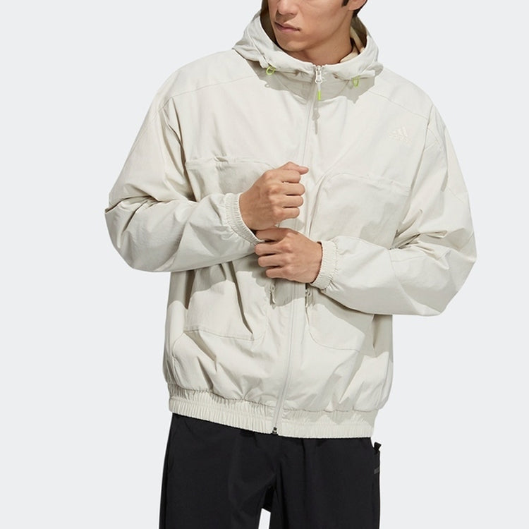 adidas Th Wv Sth Jkt Fleece Lined Sports Hooded Jacket Brown H38402