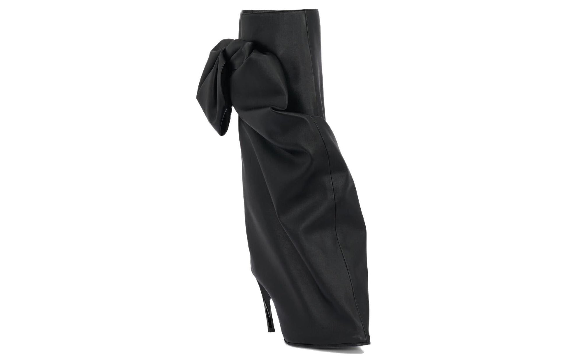 (WMNS) Alexander McQueen Armadillo Bow Boots 'Black' 780669W4XQ11000