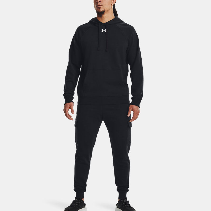 Under Armour Rival Fleece Cargo Joggers 'Black White' 1382134-001