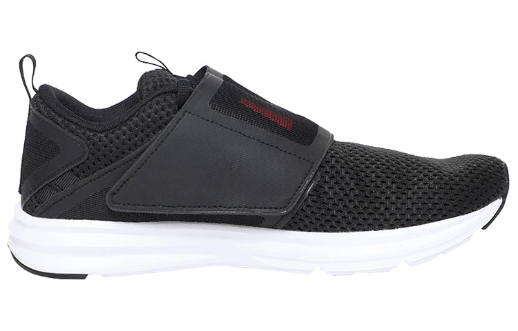 PUMA Enzo Strap Mesh Low Running Shoes Black/White/Red 190481-01