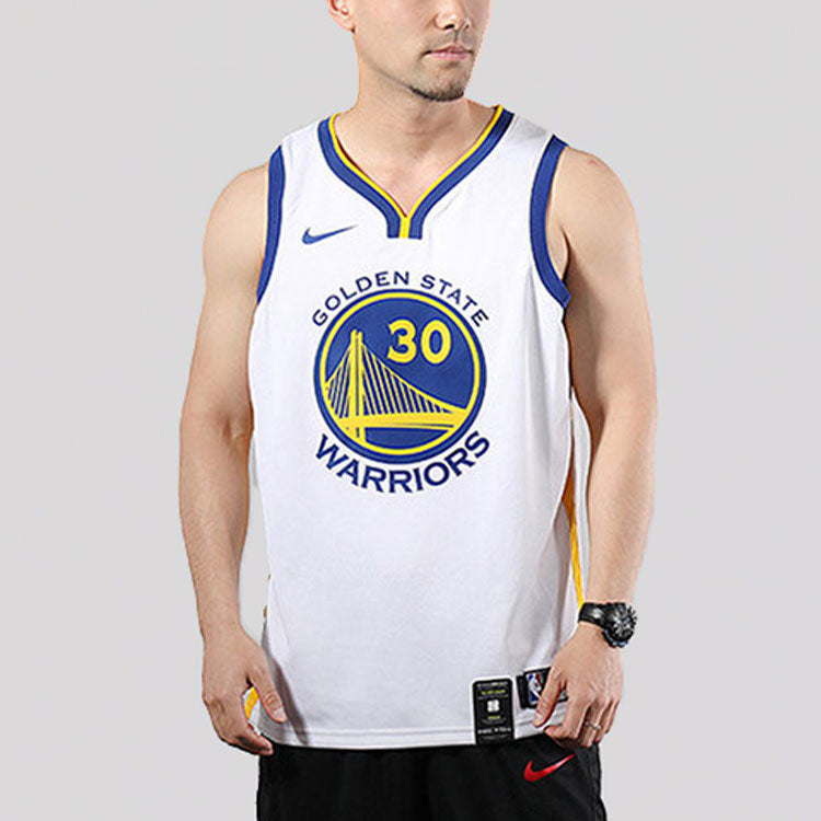 Nike Golden State Warriors Stephen Curry SW 'White Yellow Blue' 864417-100