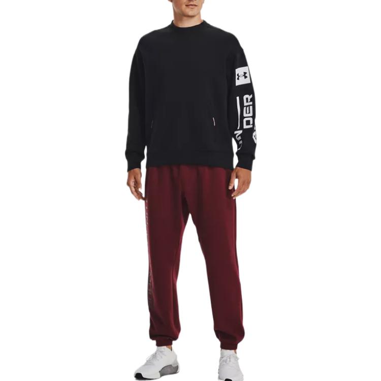 Under Armour Summit Knit Graphic Crew Sweatshirt 'Black White' 1373800-001
