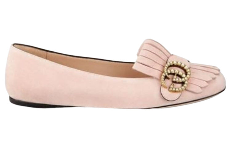 (WMNS) Gucci GG Marmont Crystal Embellished Flats 'Pink' 454299-C2000-5909