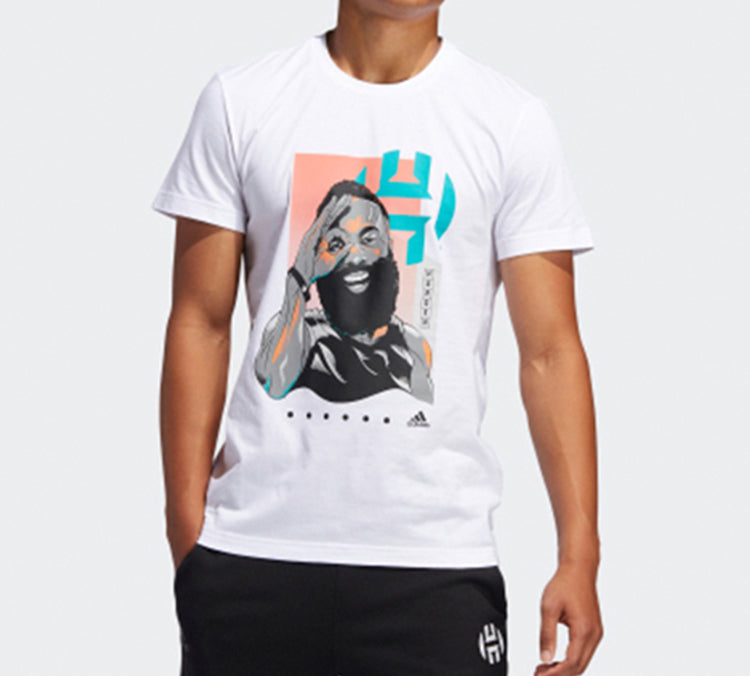 adidas Harden 3 GU Basketball Sports Short Sleeve White FM4776