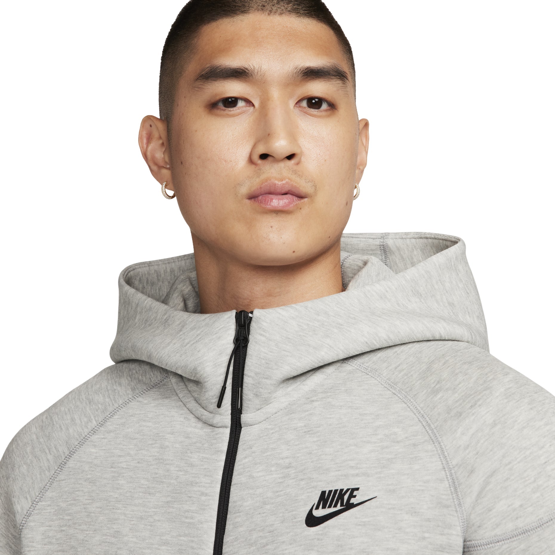 Nike Sportswear Tech Fleece Zipper Hooded Jacket Asia Sizing 'Grey' FB7922-063