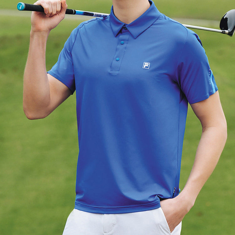 FILA Athletics Casual Sports Short Sleeve Polo Shirt Blue l A11M025155F-RB