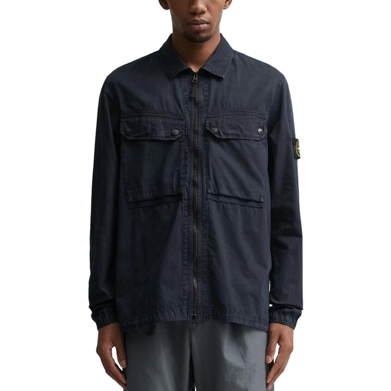 STONE ISLAND Old Effect Overshirt 'Navy Blue' 7915102WN-V0120