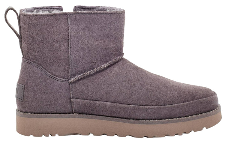 (WMNS) UGG Classic Zip Mini Suede 'Grey Purple' 1113590-NHT