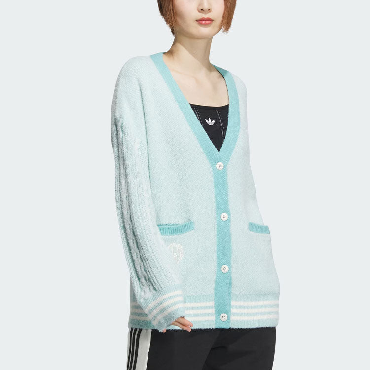 (WMNS) adidas originals V-Day Polo Sweater Asia Sizing 'Blue' JE8281