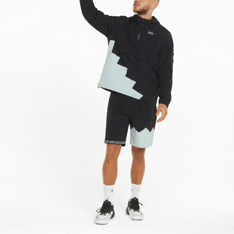PUMA Short Corner Basketball Windbreaker Jacket 'Black' 534185-01