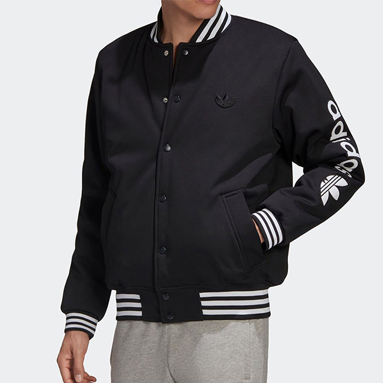 adidas originals Varsity Bomber Athleisure Casual Sports Jacket Black GE1340