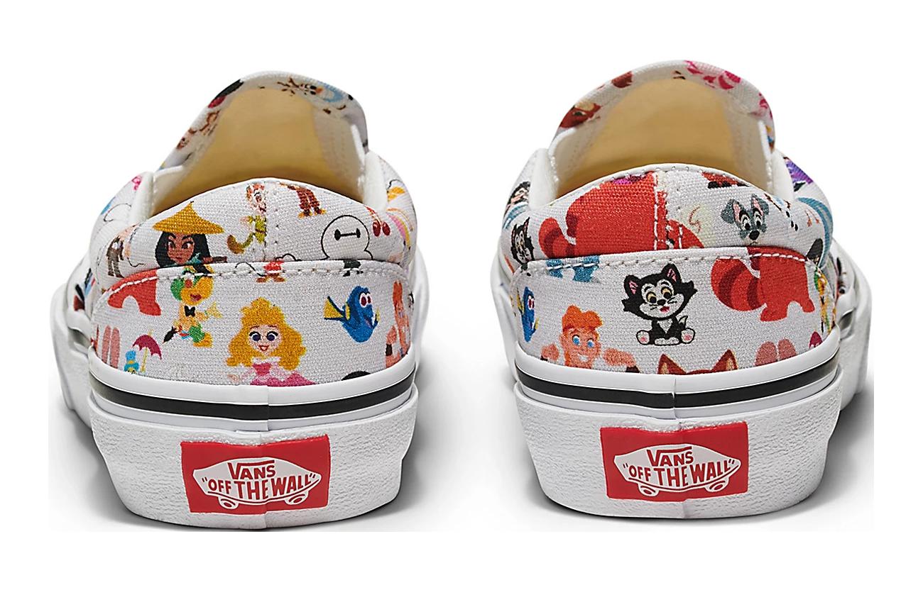 (PS) Vans Customs x Disney 100 Multi Character Kids Slip-On Shoes 'White Multi' VN0A3VC1477