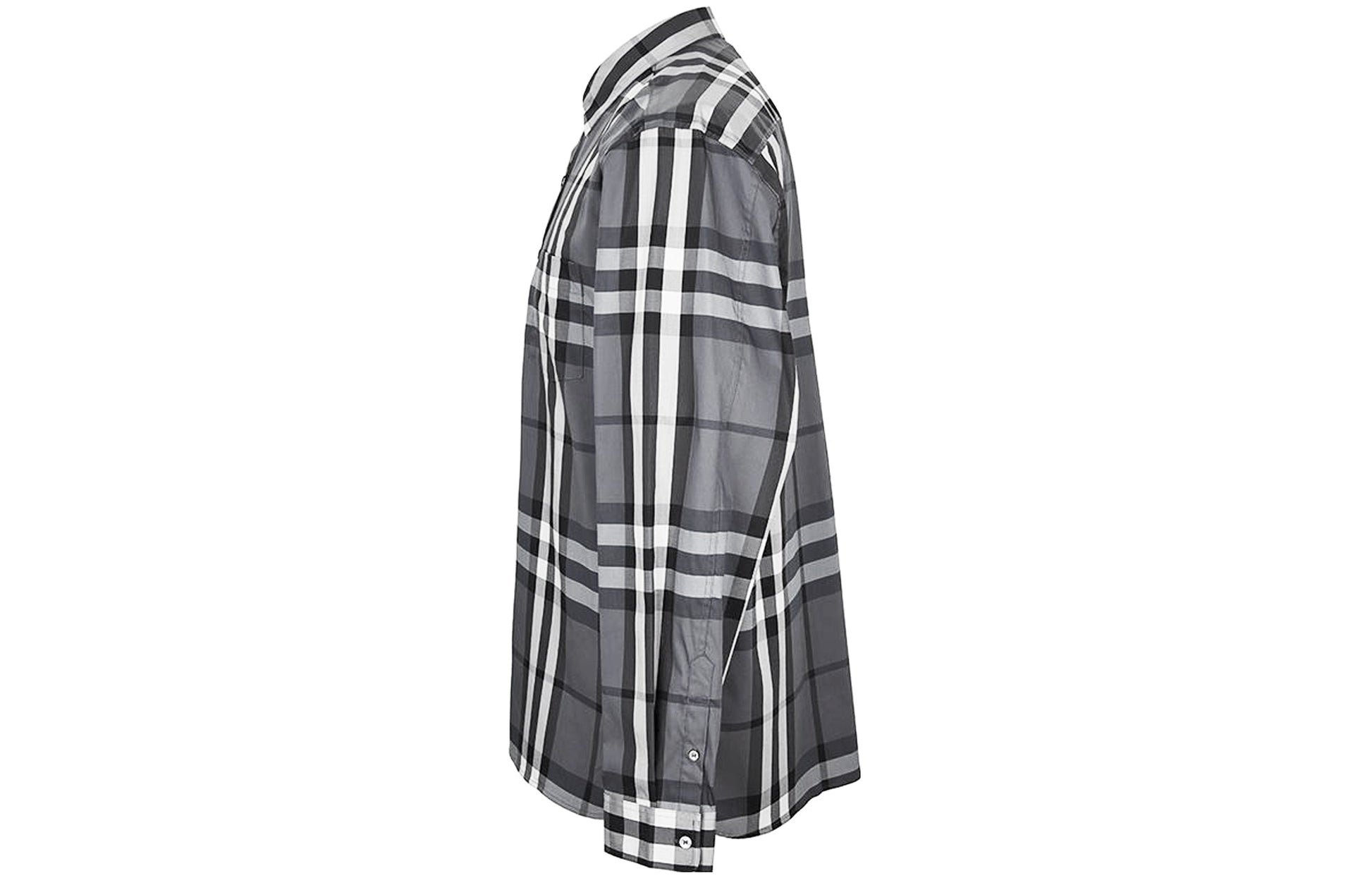 Burberry Plaid Long Sleeve Shirt 'Grey' 39835371
