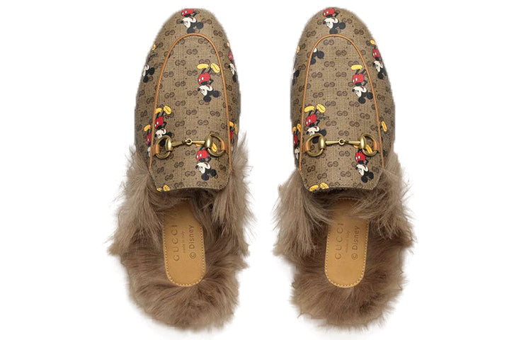 (WMNS) Gucci Princetown Fur Lined Slipper x Disney 'Mickey Mouse' 603467-HWU30-8487
