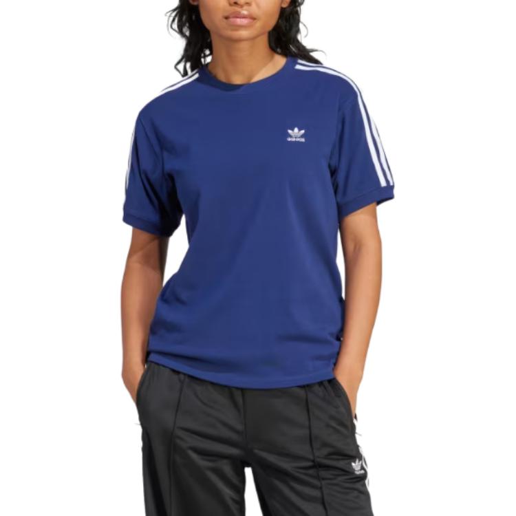 (WMNS) adidas Adicolor 3-Stripes T-shirt Asia Sizing 'Blue' IR8053