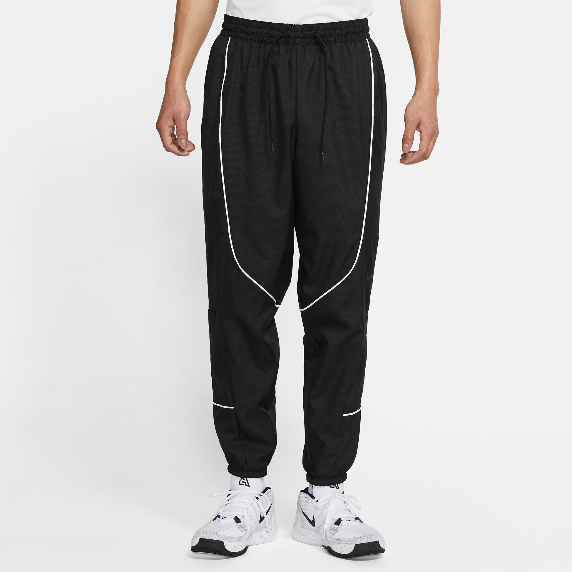 Men's Nike Throwback Casual Basketball Sports Bundle Feet Long Pants/Trousers Autumn Black CV1915-010
