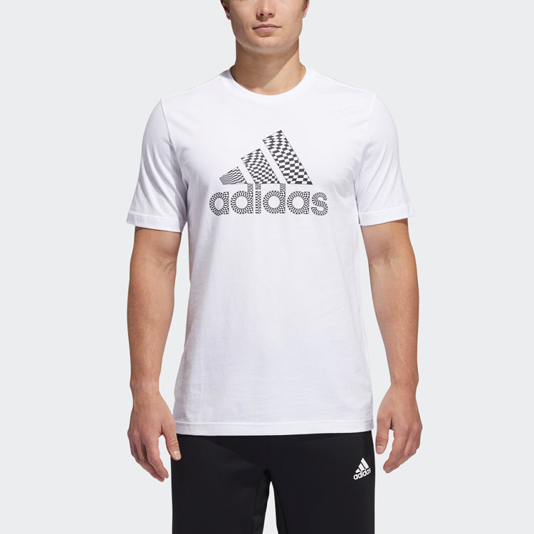 adidas 618 Pre Olympic Training Sports Printing Short Sleeve White GT7753