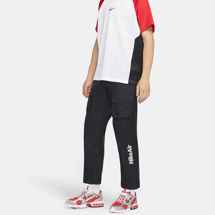 Nike Air Solid Color logo Multiple Pockets Pants Black CU4172-010