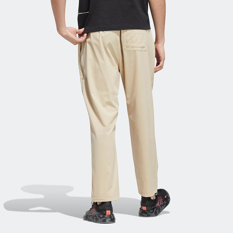 Men's adidas originals Lw Woven Pant Sports Solid Color Breathable Casual Long Pants/Trousers Light Brown HM8024