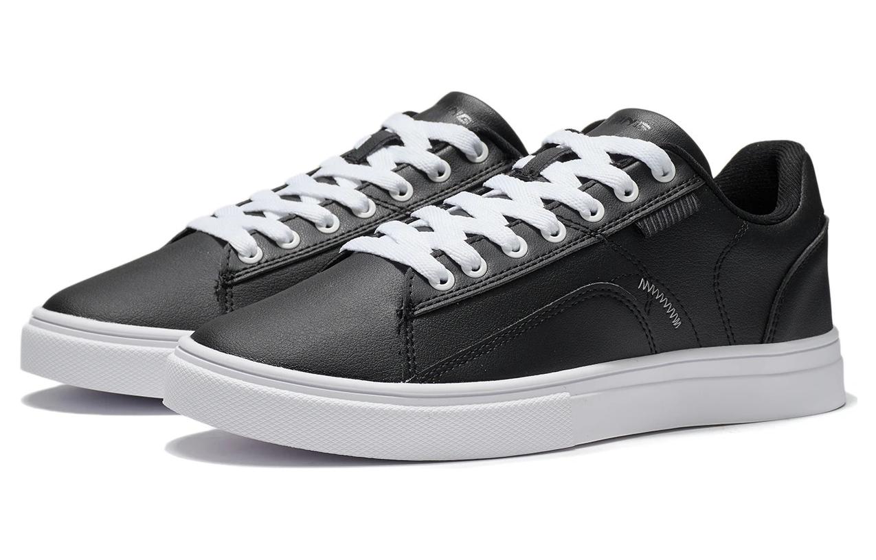 (WMNS) Li-Ning Classic Skateboarding Low 'Black' AGCR480-7