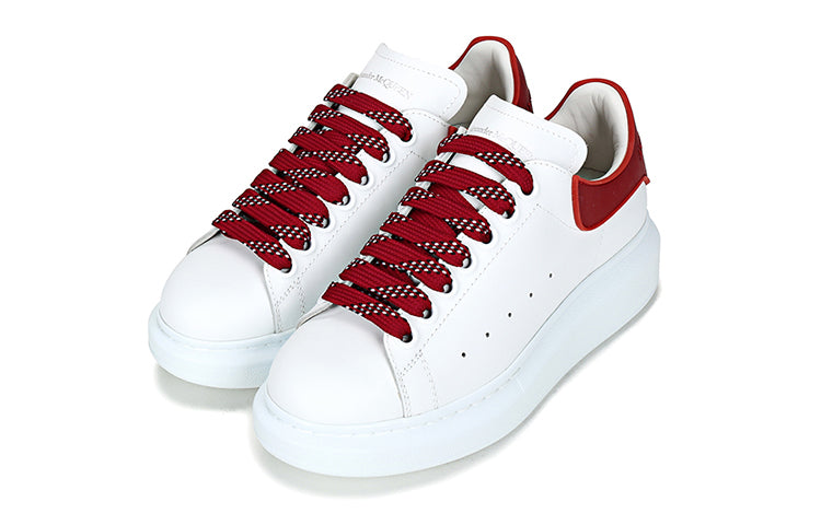 (WMNS) Alexander McQueen Oversized Sneaker 'White Burgundy' 621056WHXMT9727