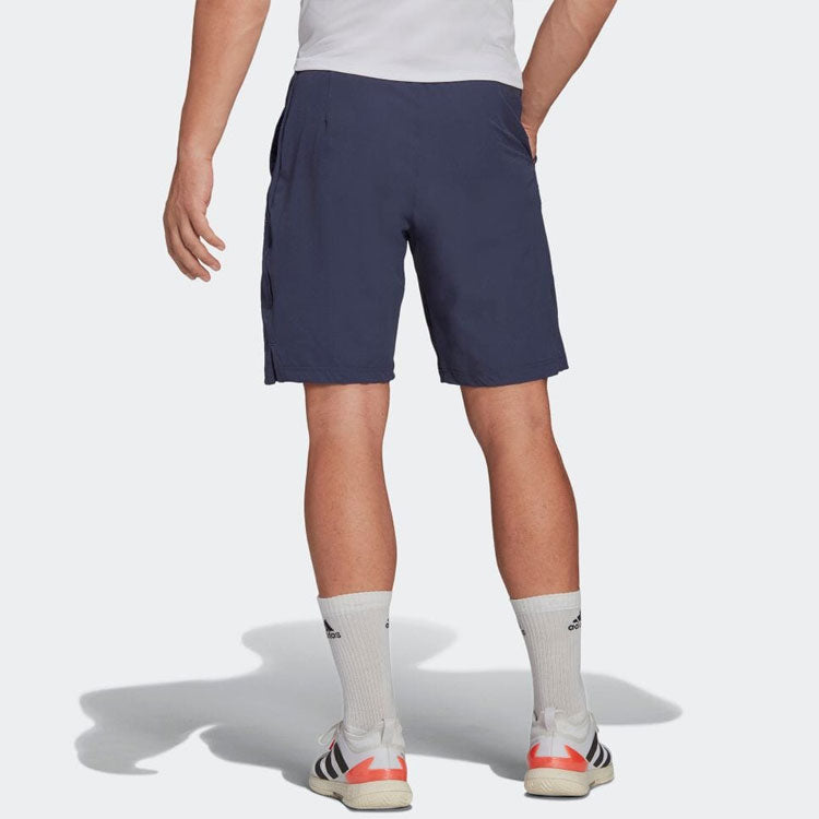 adidas Solid Color Elastic Waistband Lacing Sports Shorts Blue HB9148