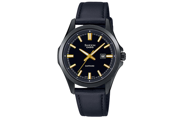 CASIO General EDIFICE & SHEEN Japan / South Korea Fashion Couple Black Analog EFB-106CL-1A&SHE-4542CL-1A